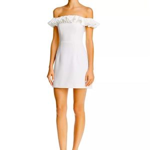 French connection off the shoulder white dress